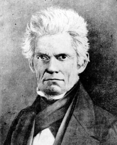 John C. Calhoun, of South Carolina, was the leading proponent of the Theory of Nullification, which proclaimed the rights of the states as superior to those of the Federal government.  The Nullification Crisis 0f 1832 was a predecessor to the Secession Crisis of 1860